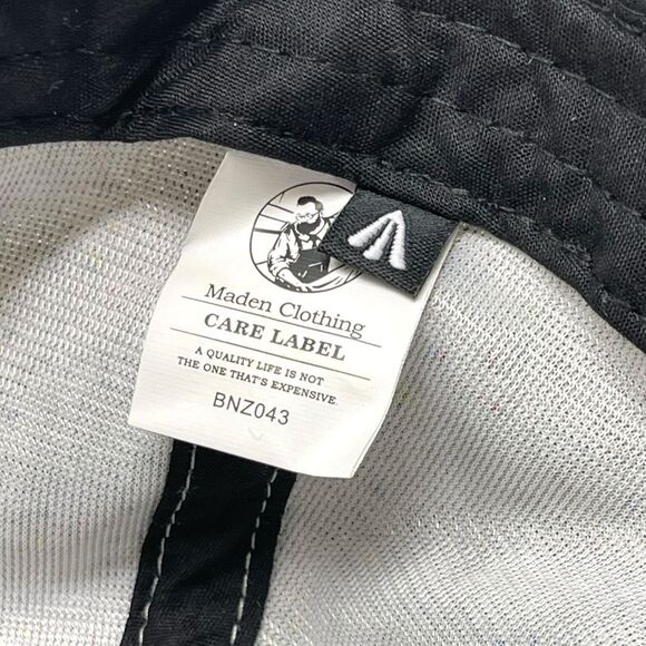 Maden Clothing Retro Baseball Cap Hat Heathered Gray Button Flip Short Brim OSFM - Picture 10 of 10